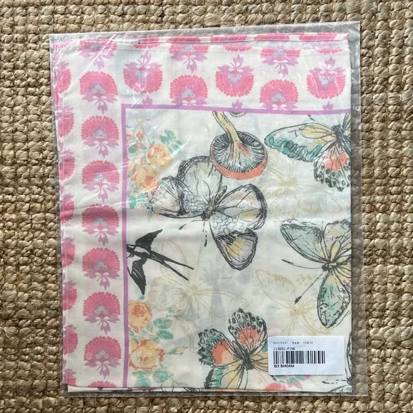 Sundance Exclusive Bex Hair Bandana Birds & Butterflies Pink Scarf Neck Tie - Picture 4 of 4